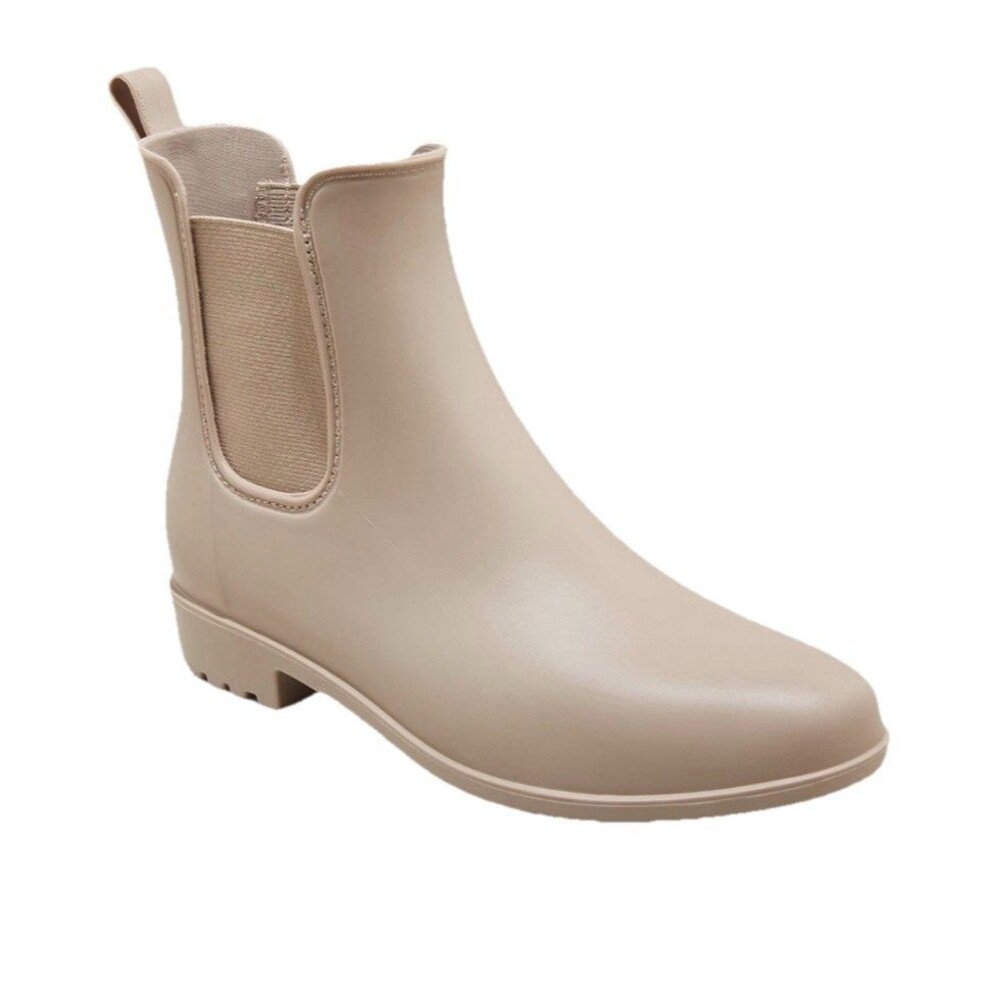 A New Day Target Chelsea Rain Boots Taupe Tan Size 10 Waterproof Ankle Booties